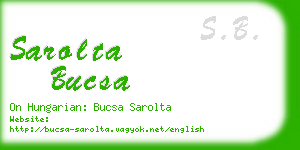 sarolta bucsa business card